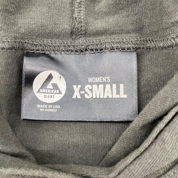 American Giant Dark Olive Green Hoodie Sweatshirt Womens Size XS Casual Everyday - Picture 4 of 8